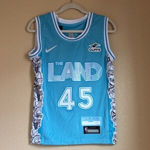 Nike Blue and White Basketball Jersey
